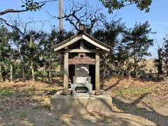 熊野神社境内観音石像
