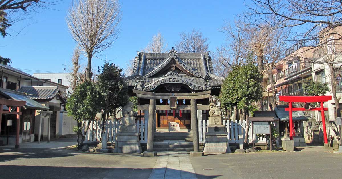 新田神社。川崎市川崎区渡田の神社