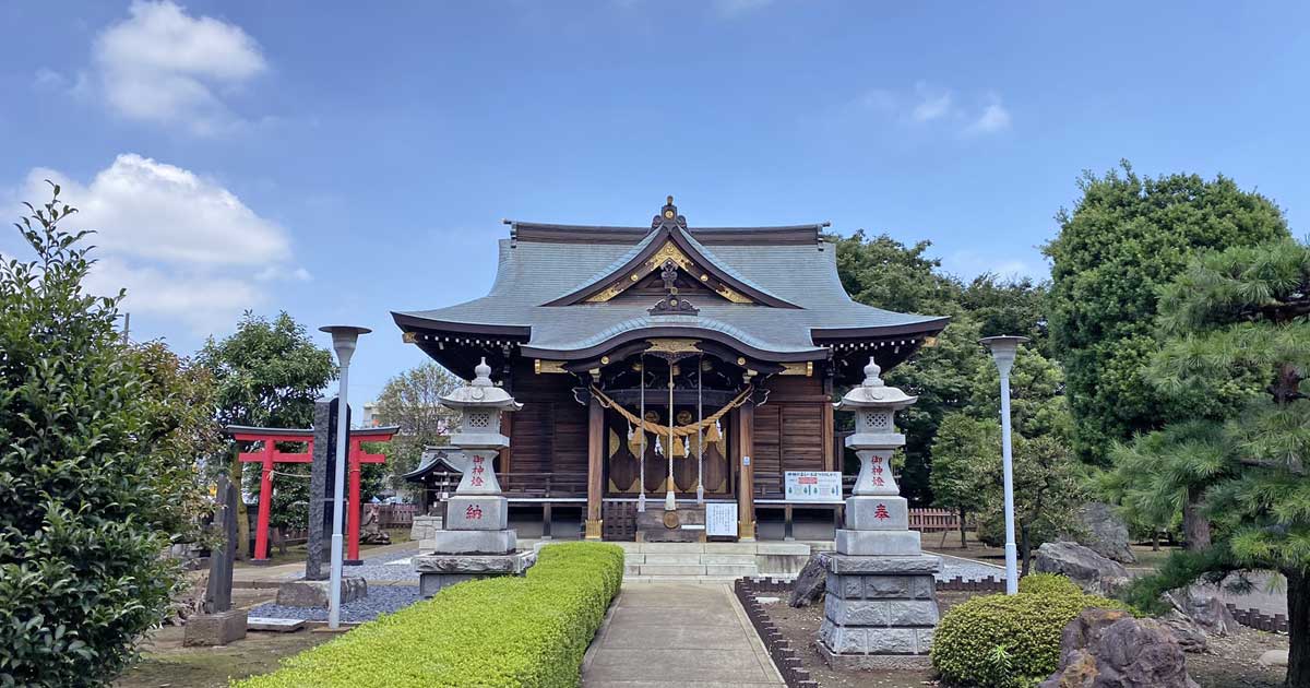 針ケ谷氷川神社。富士見市針ケ谷の神社