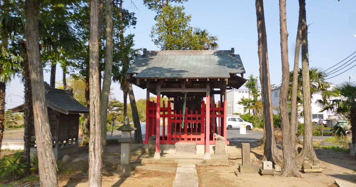 青柳稲荷神社。草加市青柳の神社