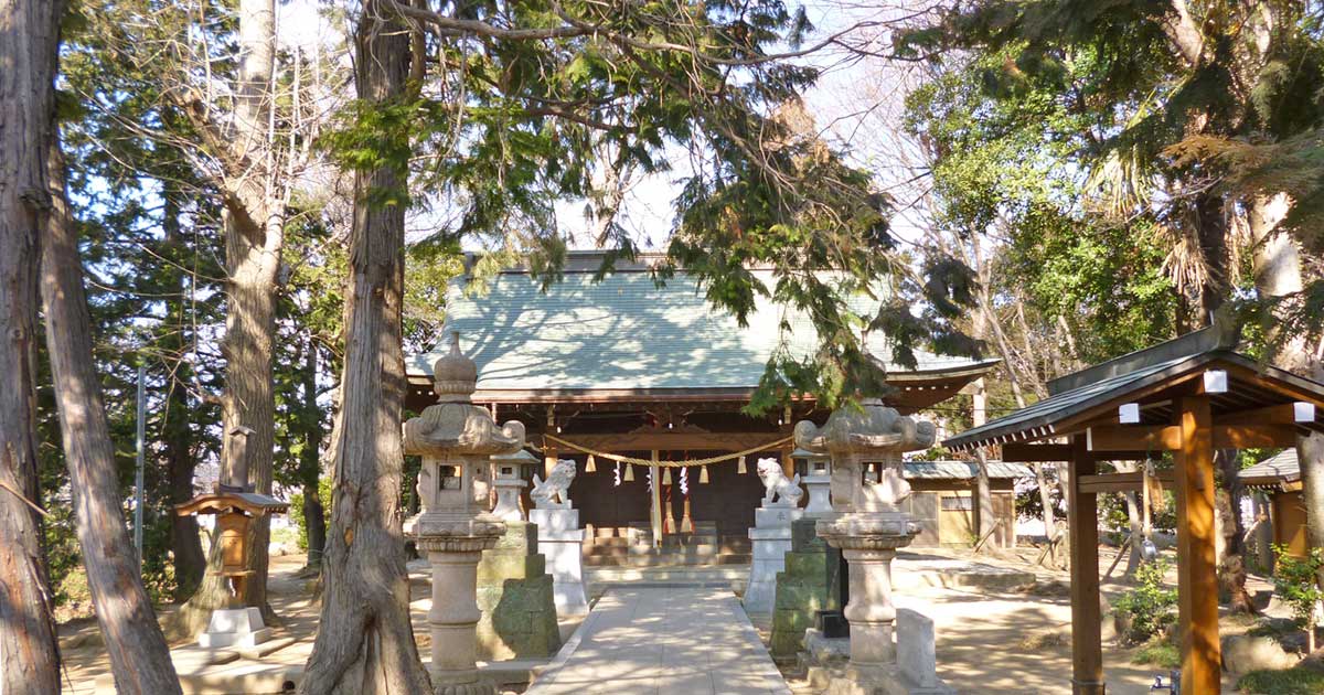 旭氷川神社。草加市金明町の神社